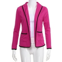 Lagana jakna s kapuljačom za žene poslovni kaput odijelo gornji dio dugih rukava tanka jakna gornja odjeća veličina