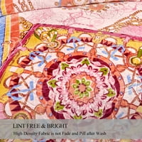 Prekrivač od flisa za krevet u meniju, debeli topli pokrivač u dva sloja, cvjetni ružičasti, 79 89