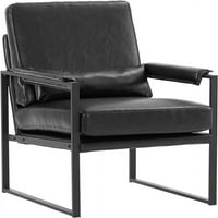 Jednokrevetna stolica u modernom stilu u zatvorenom prostoru s potporom za struk, sjedalom i naslonom od PU kože,