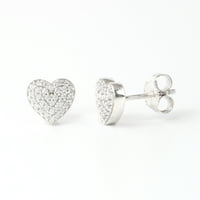 Naušnice u obliku srca u obliku dijamanta u obliku dijamanta od 15 karata u srebrnom srebrnom srebrnom srebrnom