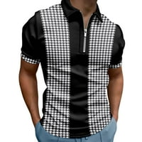 Muška ljetna bluza s patentnim zatvaračem Houndstut odbijeni ovratnik vrhovi kratkih rukava polo majice Muška
