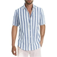 Muška prugasta košulja od košulje s kratkim rukavima majica za odmor na Plaži Top majica bluza na prodaju