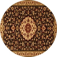 Tradicionalne prostirke za unutarnje prostore s pravokutnim medaljonom u narančastoj boji, 4' 6'