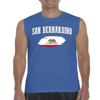 MMF - Muška grafička majica bez rukava, do muškaraca veličine 3xl - San Bernardino