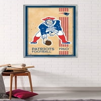 Patriots iz Nove Engleske - zidni poster s retro logotipom, 22.375 34