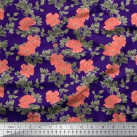 Soimoi baršunasta tkanina Listovi i božur cvjetni dekor tkanina tiskano dvorište široko