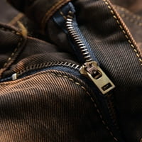 Kombinezoni od trapera s džepovima i gumbima oprani kravatom u boji za muškarce na otvorenom casual traper hlače