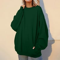 Dugi ženski džemper, Ženska majica s printom za svaki dan, dugi pulover s tiskanim slovima, Okrugli vrat, Dugi