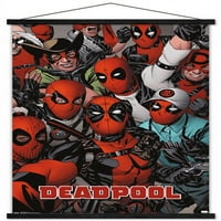 Zidni plakat u meniju-Deadpool-lica u magnetskom okviru, 22.375 34