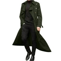 Muška zimska modna dugačka kaput lagana solidna topla rever