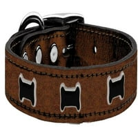 Ogrlica za pse od kože i kostiju, Bronca, Ohr
