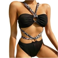 Ženski tanga bikini zazor Halter čipka Up Cheeky Push-up visokog struka brazilski bikini kupaći kostim plaža Outfit