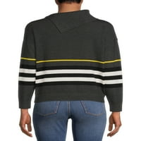Ljubavni trend džempera s prugama u New Yorku s vratom omotnice