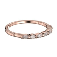 Zaručnički prsten od moissanita u obliku markize od 0,28 karata od ružičastog zlata od 10 karata