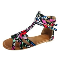 Ženske cipele Summer Womens casual cipele prozračne vanjske slobodno vrijeme rimske sandale višebojan 6.5