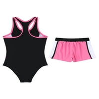 Dva kupaća kostima za djevojčice, kombinezon Bez rukava i kratke hlače s elastičnim strukom za dječake, kupaći