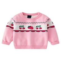 Dječji Casual pleteni pulover za malu djecu, široki pulover za malu djecu, zimski topli kućni pleteni Slatki džemper,