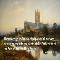 Citat iz biblijskog stiha iz Mateja 28:19, vođa Benjamin Vilijams - Katedrala Vuster iz MIB-a