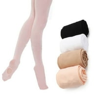 & Dječje plesne čarape za djevojčice, jednobojne rastezljive mekane baletne tajice sa šupljim nogama