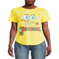 SpongeBob Squarepants ženska božićna majica s kratkim rukavima