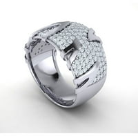 Prirodni 2-karatni okrugli dijamant s neobičnim uzorkom zaručnički prsten za godišnjicu braka od punog zlata 18K