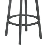 Metalna okretna barska stolica od 26 inča visoka, presvučena kožom od 26 inča i mineralnom završnom obradom