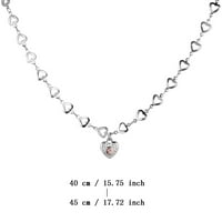 Početna ogrlica privjesak Sweet Pink Diamond Love Ogrlica Gentle Fairy Simple dizajn Sve izvrsno lagano slatko