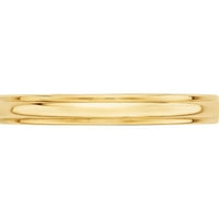 Žuto zlato 14k polukružni 14k prsten s rubom veličine 10. Proizvedeno u SAD-u 9030-10.5