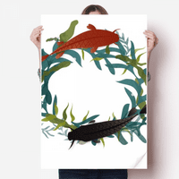 Citiranje riječi slika ribe morska naljepnica dekorativni poster poster pozadina naljepnica na prozoru