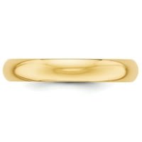 Polukružni prsten od najfinijeg žutog zlata 10K-veličina 9,5