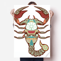 Škorpion zviježđe zodijak simbol naljepnica za ukrašavanje plakat playbill tapeta prozor naljepnica