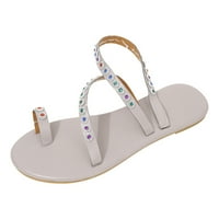 Aufmer platforme cipele za žene dame ljetne plus veličine rinestone sandale s ravnim plažom
