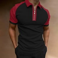 Polo majice za muškarce muški ljetni patchwork majica skrenite s ovratnika Raglan rukavi vrhovi majica