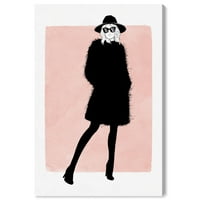 Wynwood Studio Fashion and Glam Wall Art Canvas Otisci poput oblaka odjeća - crna, ružičasta