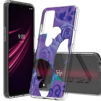 VibeCover Slim Case kompatibilan za T-Mobile Revvl V+ 5G V plus 5G, Total Guard Fled TPU poklopac, Purple Rose