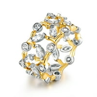 Peermont Peermont 18K Zlatni vinovi prsten napravljen od austrijskih kristalnih kristalnih elemenata