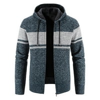 Muški džemper od džempera od flisa s kapuljačom, Zimska topla jakna s patentnim zatvaračem, kaput s džepovima