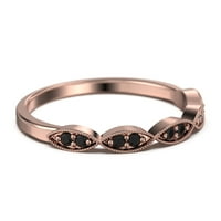 Zaručnički prsten od ružičastog zlata od 18 karata od 0 karata preko srebrnog dijamantnog prstena