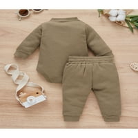Gupgi Toddler Baby Boy djevojčica jesen odjeća Romper Tops hlače Set Outfit