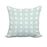 Jastuk za bacanje od poliestera s geometrijskim uzorkom od ratana u blijedoplavoj boji s geometrijskim printom
