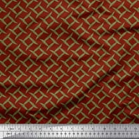 Crveni pamučni veo od tkanine ostavlja tiskane zanatske tkanine širine dvorišta