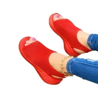 Ženske ljetne sandale s mekim nožnim prstima s mrežastim gornjim dijelom udobne cipele za plažu s križnim remenima