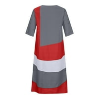 Haljine Za Žene U donjem rublju, ženska modna Casual Maksi haljina s kratkim rukavima u obliku slova B i printom