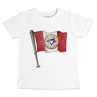 Majica s bejzbolskom zastavom Toronto Blue jace u boji sitne repe za bebe