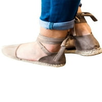 Ženske cipele A. H. Vintage ravne sandale espadrile zatvorenih nožnih prstiju neklizajuće ravne sandale za zabave