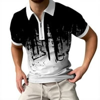 Corashan grafičke majice muškarci muški muški patentni zatvarač klasična pulover gornji vrh tanke tinte zalijepljenog