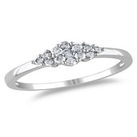 Miabella Carat T.W. Dijamantni sterling srebrni klaster obećanje prsten