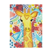 Zaštitni znak likovne umjetnosti akvarel - žirafa na platnu Jennifer Mccullie