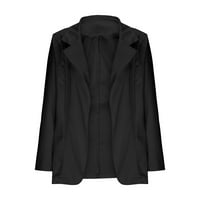 Ženski lagani sako otvorena jakna s prednjim reverom uredski sako za svakodnevni rad jesenski modni kardigani