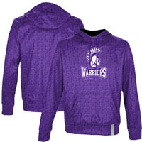 Muška Prosphere Purple Winona State Warriors Ženski nogometni logotip pullover hoodie